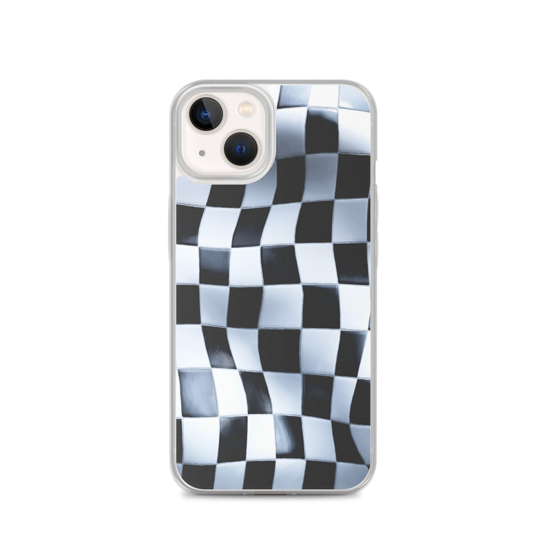 Load image into Gallery viewer, Chess Board Black White iPhone Clear Thin Case CREATIVETECH
