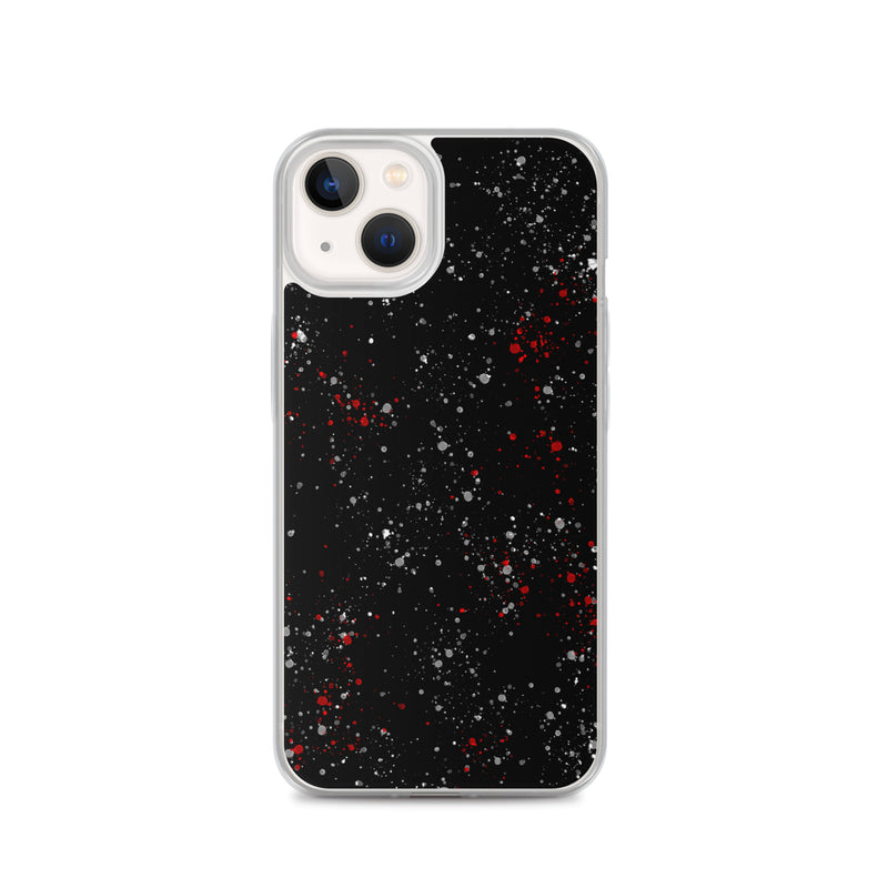 Load image into Gallery viewer, Painted Black White Red iPhone Clear Thin Case CREATIVETECH