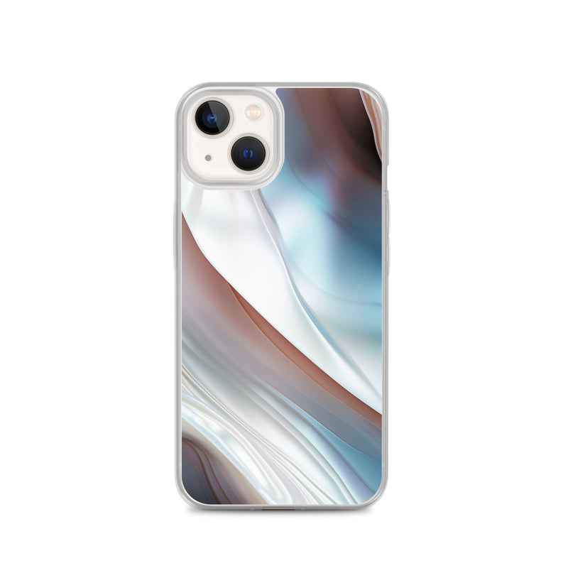 Load image into Gallery viewer, Pearl Blue iPhone Clear Thin Case CREATIVETECH
