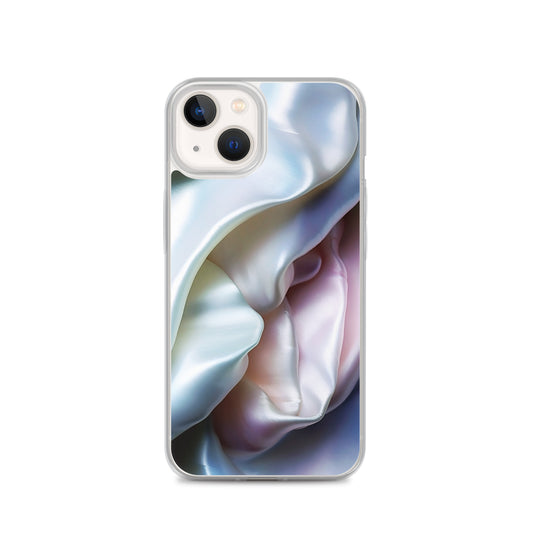 Tender Pink Blue Pearl iPhone Clear Thin Case CREATIVETECH