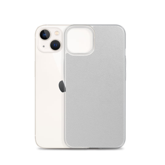 White Leather iPhone Clear Thin Case CREATIVETECH