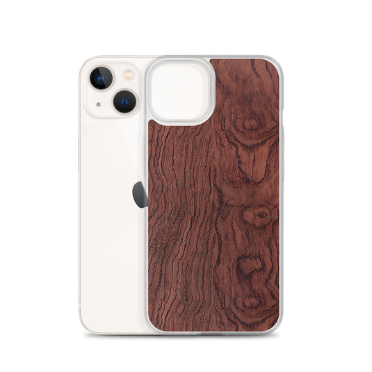 Bubinga Brown Wood iPhone Clear Thin Case CREATIVETECH