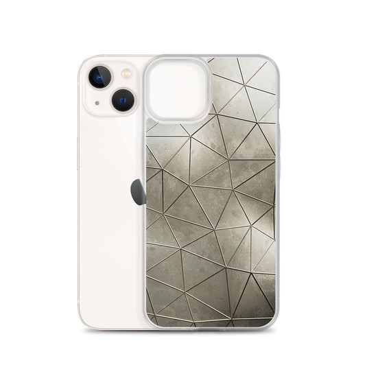 Aged Gold Polygon iPhone Clear Thin Case CREATIVETECH
