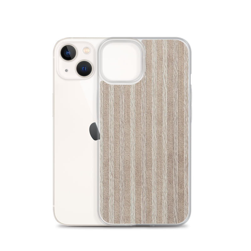 Load image into Gallery viewer, Light Brown Striped Wood iPhone Clear Thin Case CREATIVETECH
