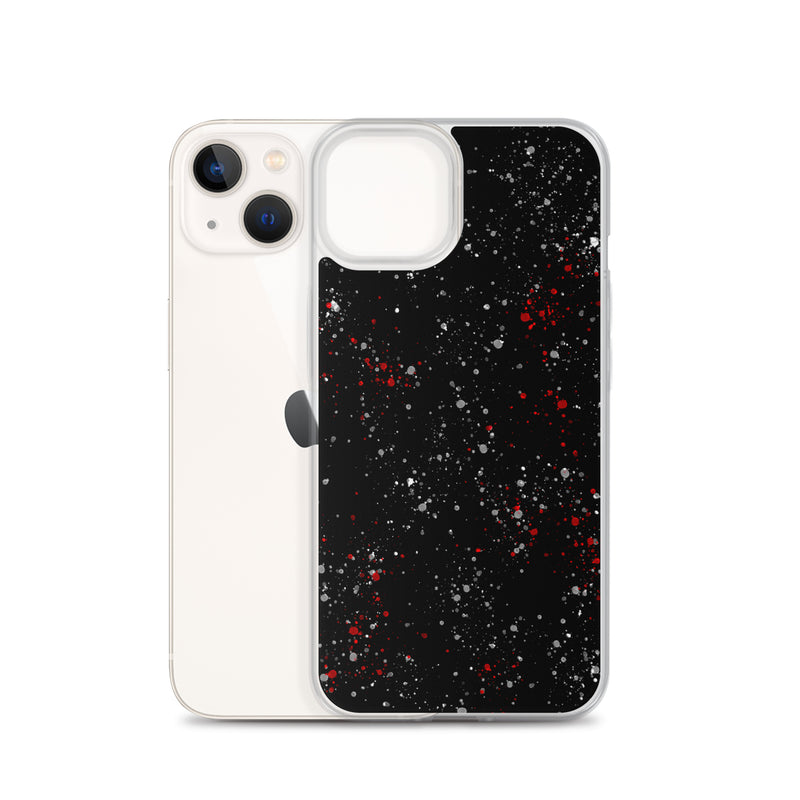 Load image into Gallery viewer, Painted Black White Red iPhone Clear Thin Case CREATIVETECH