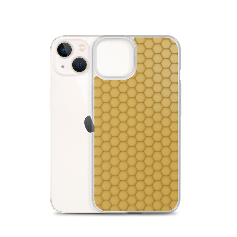 Load image into Gallery viewer, Honeycomb Wax Yellow  iPhone Clear Thin Case CREATIVETECH
