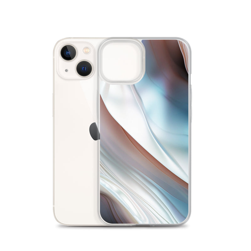 Load image into Gallery viewer, Pearl Blue iPhone Clear Thin Case CREATIVETECH
