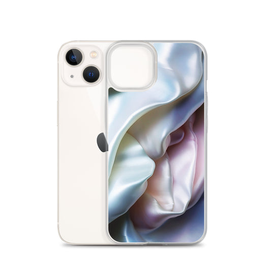 Tender Pink Blue Pearl iPhone Clear Thin Case CREATIVETECH