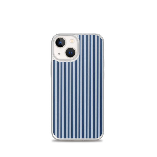 Marine Blue Ribbed iPhone Clear Thin Case CREATIVETECH