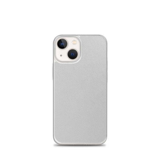 White Leather iPhone Clear Thin Case CREATIVETECH