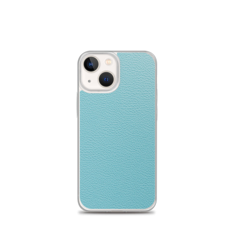 Load image into Gallery viewer, Mint Green Leather iPhone Clear Thin Case CREATIVETECH