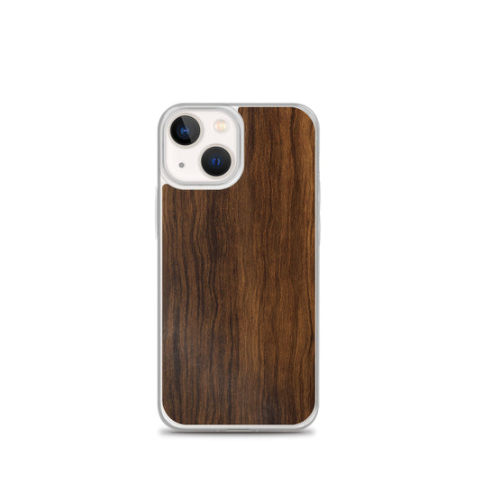 Dark Brown Wood iPhone Clear Thin Case CREATIVETECH