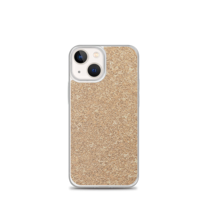 Load image into Gallery viewer, Light Brown Cork Wood iPhone Clear Thin Case CREATIVETECH
