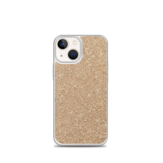 Light Brown Cork Wood iPhone Clear Thin Case CREATIVETECH