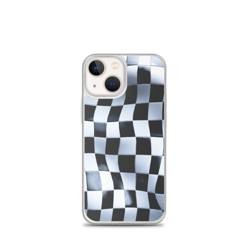 Load image into Gallery viewer, Chess Board Black White iPhone Clear Thin Case CREATIVETECH
