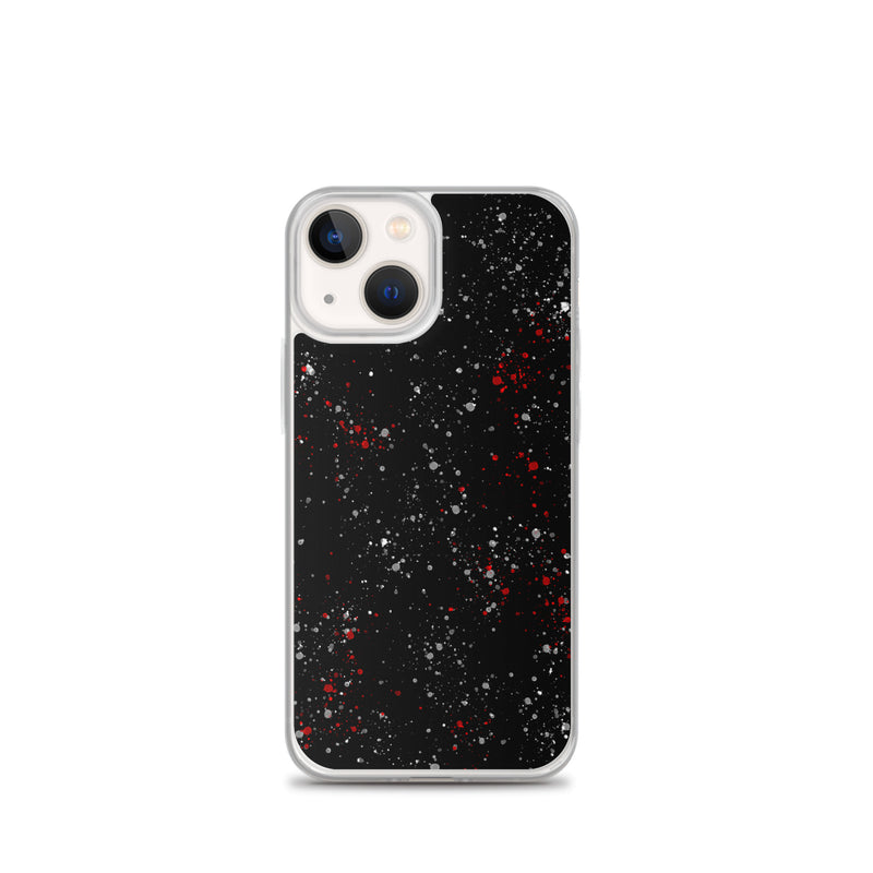 Load image into Gallery viewer, Painted Black White Red iPhone Clear Thin Case CREATIVETECH