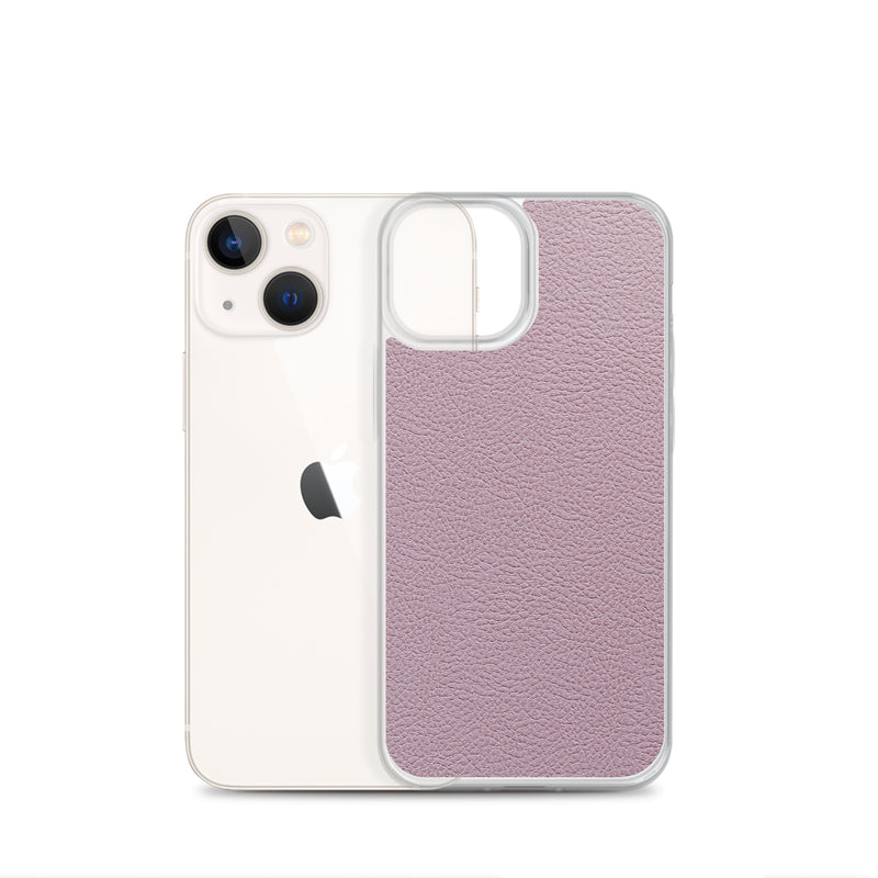 Load image into Gallery viewer, Candy Pink Leather iPhone Clear Thin Case CREATIVETECH
