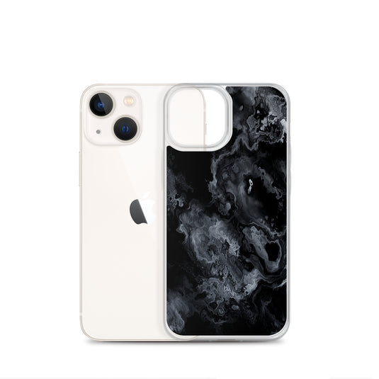 Black Marble Stone iPhone Clear Thin Case CREATIVETECH