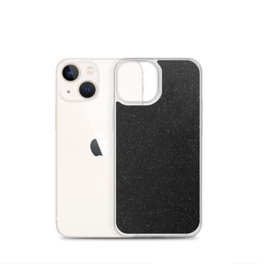 Black Speckled iPhone Clear Thin Case CREATIVETECH