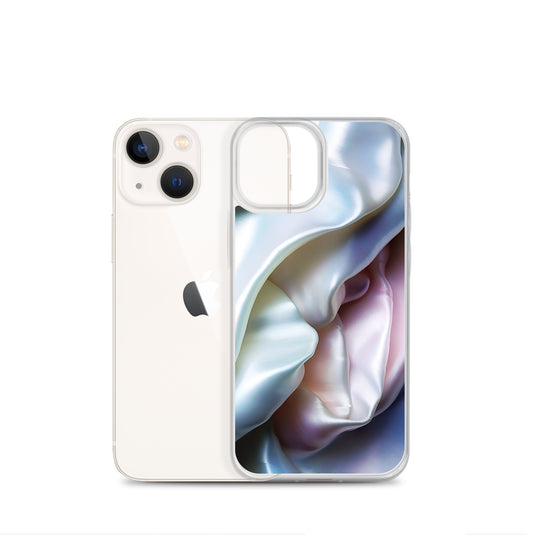 Tender Pink Blue Pearl iPhone Clear Thin Case CREATIVETECH