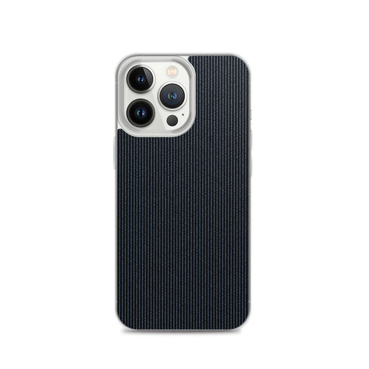 Dark Grey Striped Textile iPhone Clear Thin Case CREATIVETECH