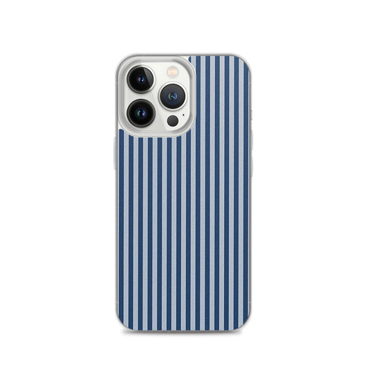 Marine Blue Ribbed iPhone Clear Thin Case CREATIVETECH