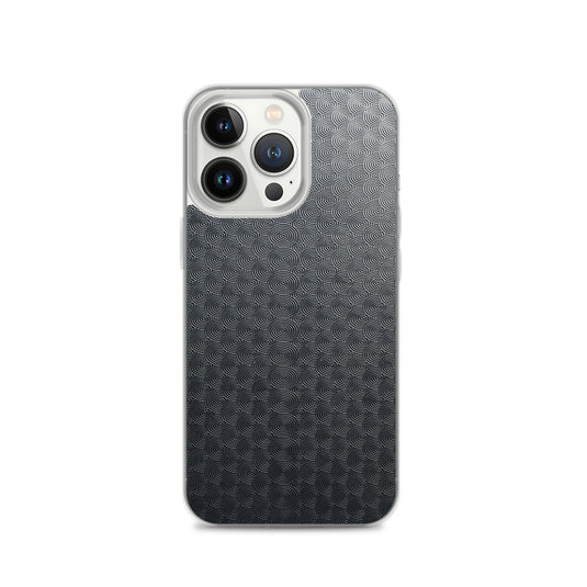 Dark Grey Carved Metal iPhone Clear Thin Case CREATIVETECH