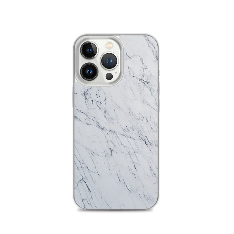 Load image into Gallery viewer, White Marble Stone iPhone Clear Thin Case CREATIVETECH
