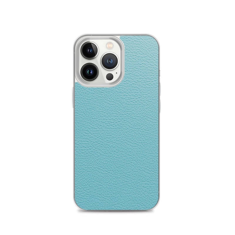 Load image into Gallery viewer, Mint Green Leather iPhone Clear Thin Case CREATIVETECH