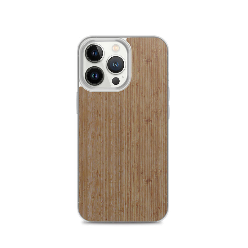 Load image into Gallery viewer, Bamboo Brown Wood iPhone Clear Thin Case CREATIVETECH
