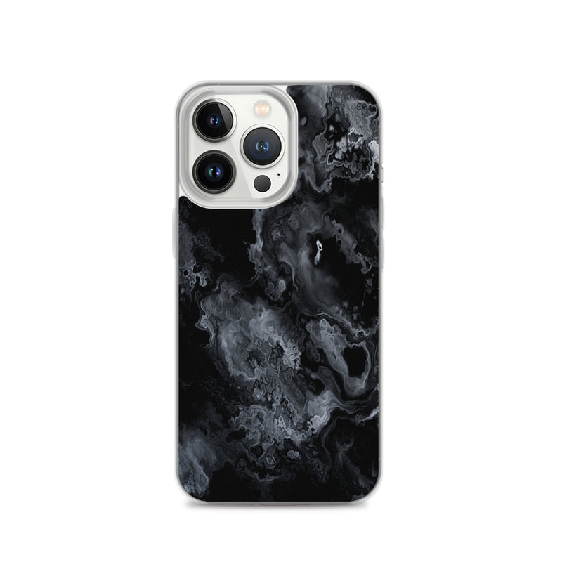 Load image into Gallery viewer, Black Marble Stone iPhone Clear Thin Case CREATIVETECH
