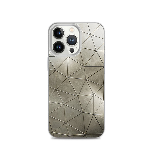 Aged Gold Polygon iPhone Clear Thin Case CREATIVETECH