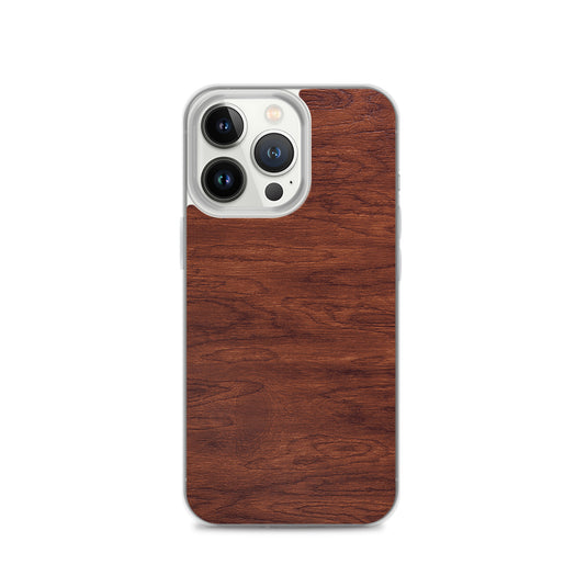 Brown Wood iPhone Clear Thin Case CREATIVETECH