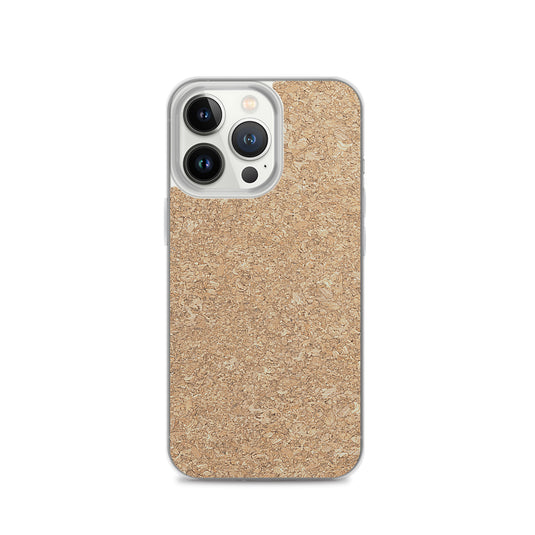 Light Brown Cork Wood iPhone Clear Thin Case CREATIVETECH