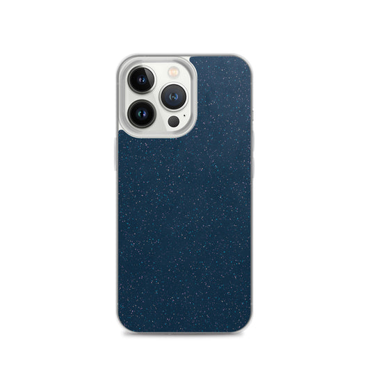 Deep Blue Speckled iPhone Clear Thin Case CREATIVETECH