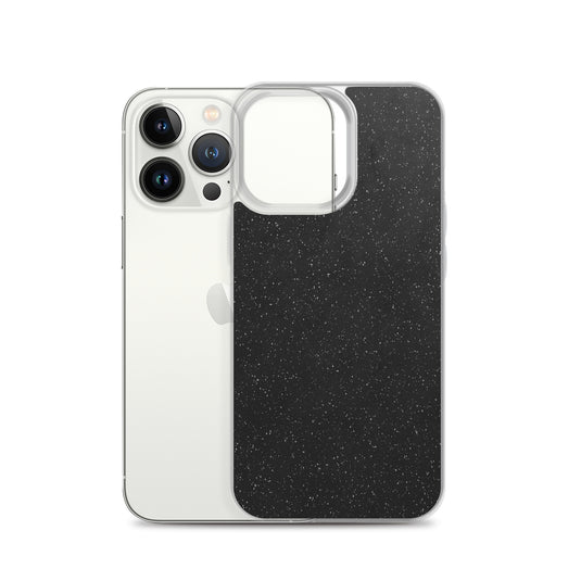 Black Speckled iPhone Clear Thin Case CREATIVETECH