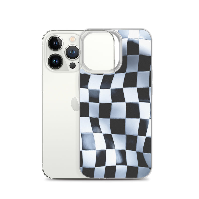 Load image into Gallery viewer, Chess Board Black White iPhone Clear Thin Case CREATIVETECH
