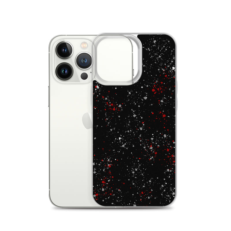 Load image into Gallery viewer, Painted Black White Red iPhone Clear Thin Case CREATIVETECH