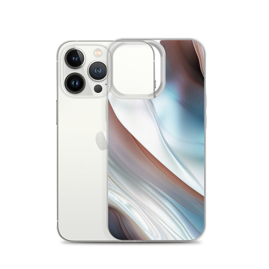 Pearl Blue iPhone Clear Thin Case CREATIVETECH