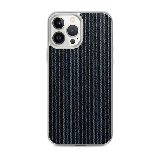 Dark Grey Striped Textile iPhone Clear Thin Case CREATIVETECH