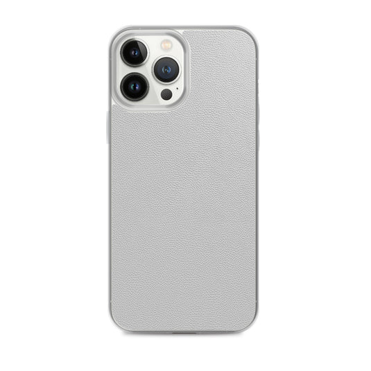 White Leather iPhone Clear Thin Case CREATIVETECH