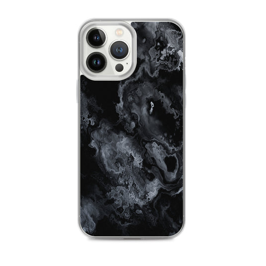 Black Marble Stone iPhone Clear Thin Case CREATIVETECH