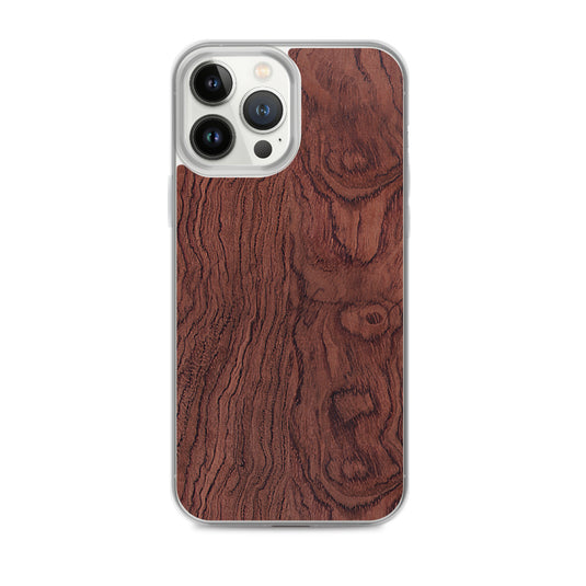 Bubinga Brown Wood iPhone Clear Thin Case CREATIVETECH