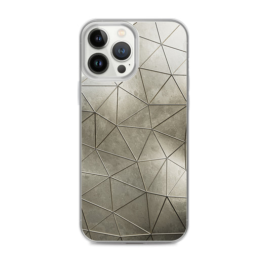 Aged Gold Polygon iPhone Clear Thin Case CREATIVETECH