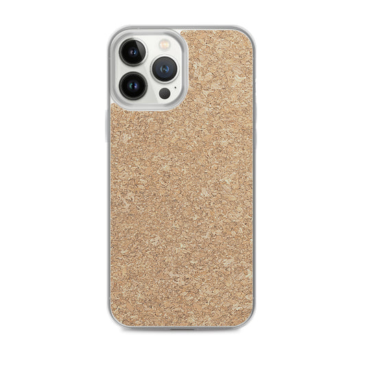 Light Brown Cork Wood iPhone Clear Thin Case CREATIVETECH