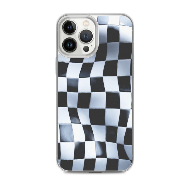 Load image into Gallery viewer, Chess Board Black White iPhone Clear Thin Case CREATIVETECH
