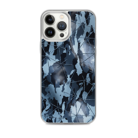 Dark Grey Military Camouflage Tech Polygon iPhone Clear Thin Case CREATIVETECH