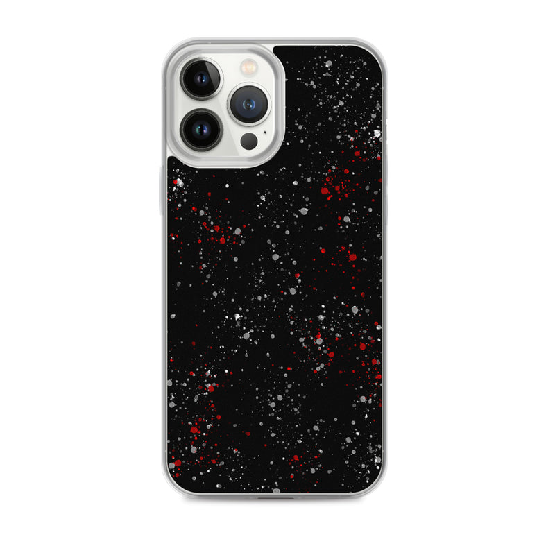 Load image into Gallery viewer, Painted Black White Red iPhone Clear Thin Case CREATIVETECH