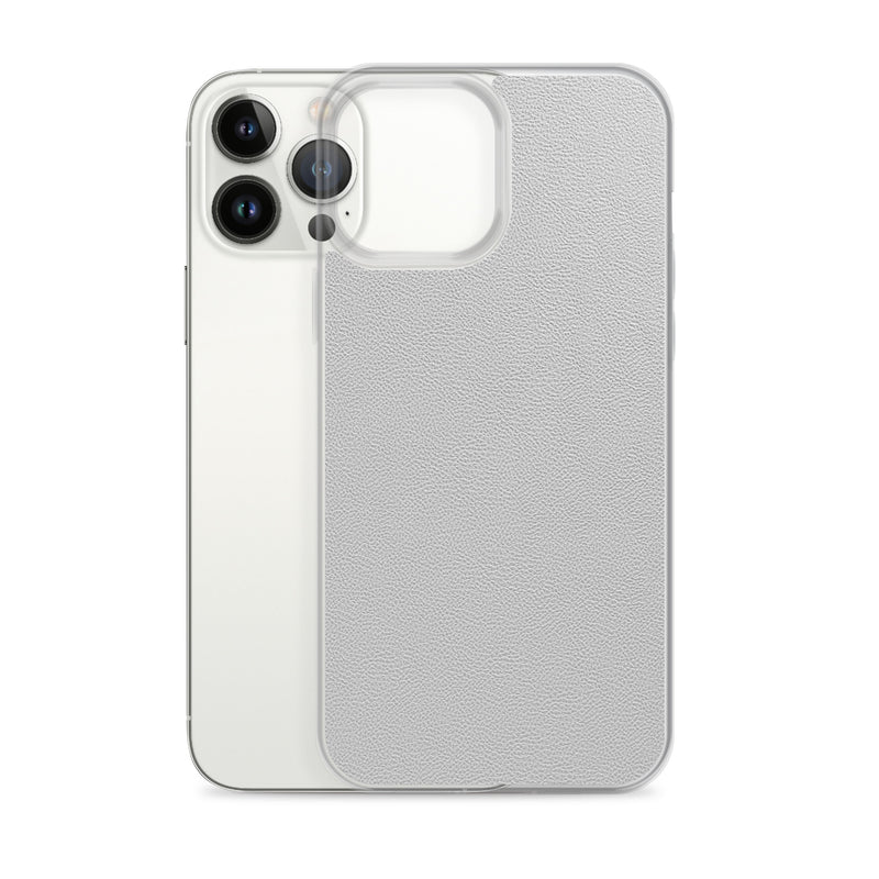 Load image into Gallery viewer, White Leather iPhone Clear Thin Case CREATIVETECH
