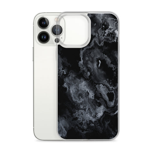 Black Marble Stone iPhone Clear Thin Case CREATIVETECH